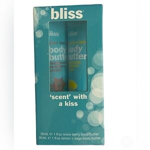 Bliss Scent with a Kiss -Snow Berry 1oz & Lemon sage 1oz Body Butter, Duo